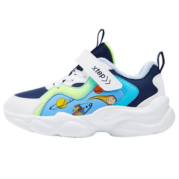 Xtep children's shoes autumn and winter children's sports shoes boys and young children warm anti-slip support comfortable velcro cotton shoes