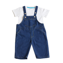 Denim overalls shorts Childrens Boys and Girls Suits Summer Kindergarten Graduation Season Photo Photography Childrens Performance Clothes