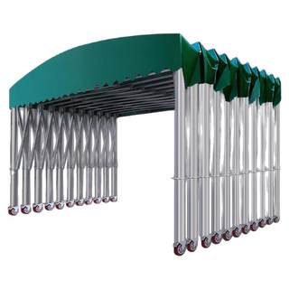 Outdoor mobile retractable awning