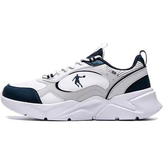 乔丹男鞋皮面防水运动鞋2025冬季新款轻便旅游鞋减震休闲跑步鞋子