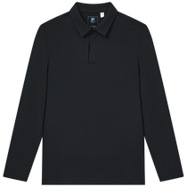 FILA official mens knitted long-sleeved POLO shirt 2024 autumn new casual basic sun protection top
