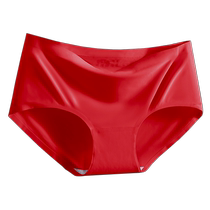 Underwear red for women in the year of the dragon 2024 new style ice silk seamless breathable plus size girls born in the year of the dragon special for wedding