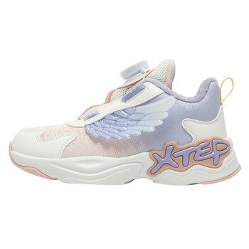 Xtep children's shoes 2025 new autumn and winter plus velvet warm second cotton shoes girls' shoes leather sports shoes