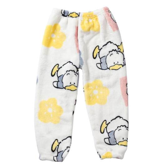 Girls coral velvet home pants