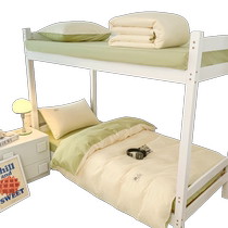 MUJI student dormitory bed three-piece set pure cotton single sheet quilt cover high school student dormitory bedding