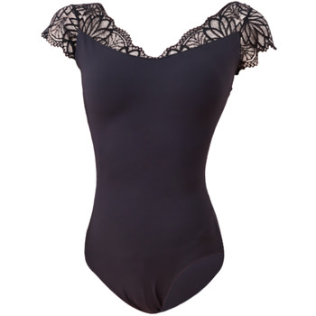 Zhongai Dance Garden Ballet Dance Leotard Lace Bodysuit V-Neck Jumpsuit Chinese Dance Basic Training Uniform for Adults