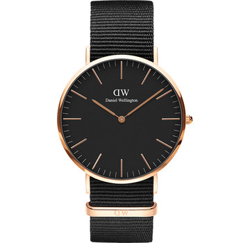 Dw watch solid color textured 40mm large dial men's watch