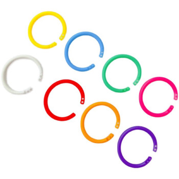 Transparent black and white loose leaf ring card loop loose leaf plastic ring
