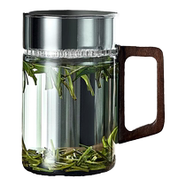 Suning New Chinese Glass Crescent Green Tea Cup Household Transparent Tea Cup High Temperature Resistant Water Cup Drinking Cup 2008