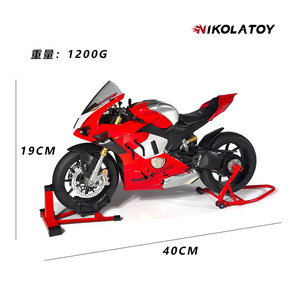 NIKOLATOY杜卡迪V4R可点火启动1:6赛道版摩托车桌面摆件