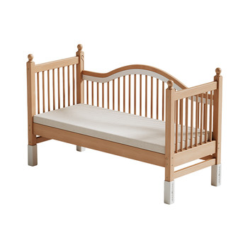 Liftable children's spliced bed all beech crib