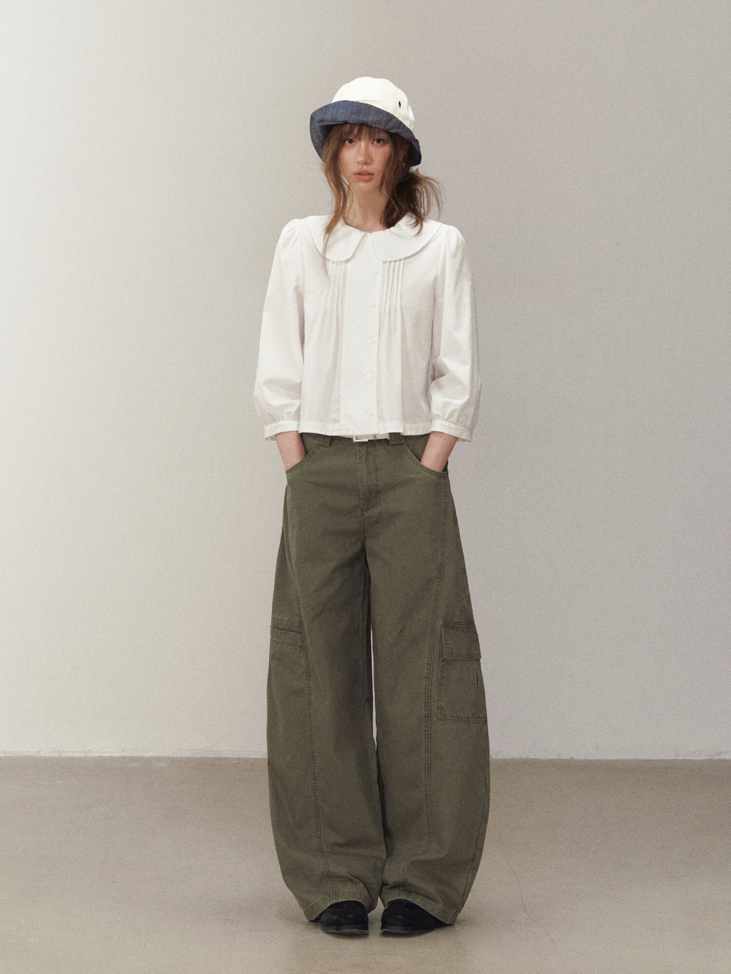 SOMESOWE Retro-Style Workwear Casual Pants