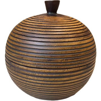Southeast asian style thailand solid wood craft gift candy jar