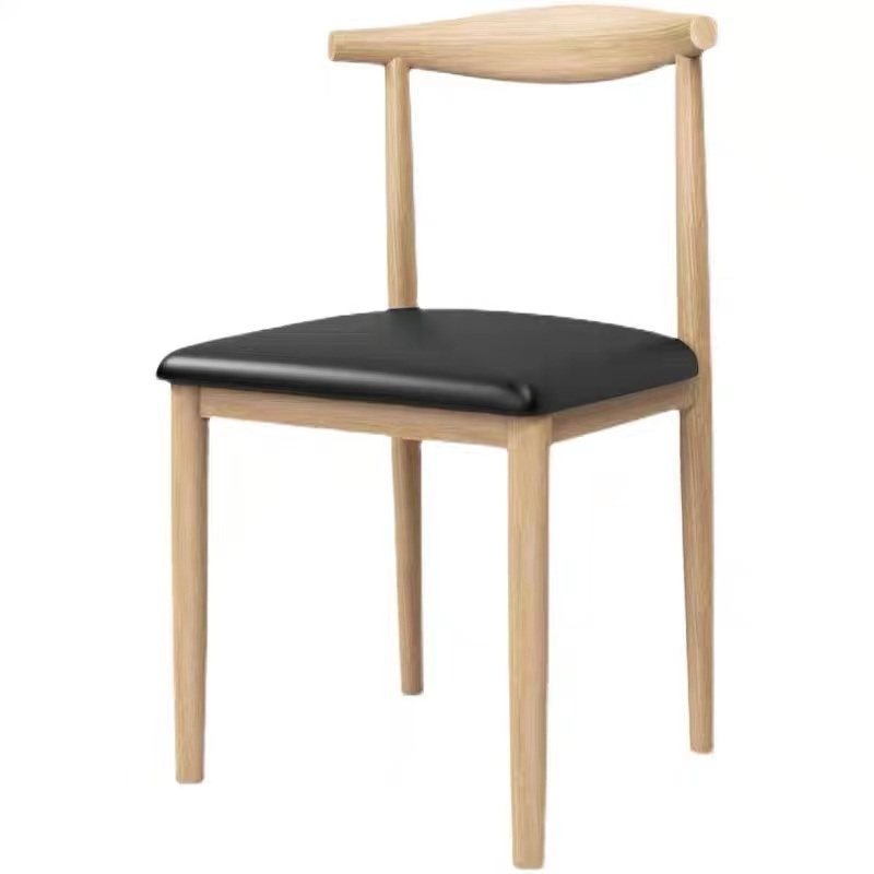 Nordic dining chair simple modern leisure backrest imitation solid wood