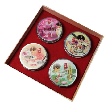 ເກົ່າ Shanghai Ruyue Spring, Summer, Autumn and Winter Set Gift Box Snowflake Cream Pearl Cream Vaseline Cream Moisturizing Cream