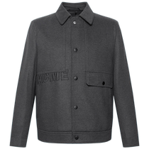(Sheep Wool) Lilang Official Woolen Coat Mens Casual Topstitch Lapel 2024 Winter New Jacket