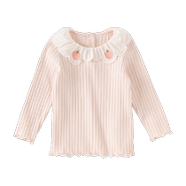 (Same style in the mall) David Bella childrens long-sleeved T-shirt 2024 spring new baby girl bottoming top for girls