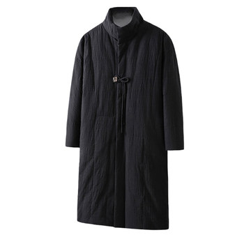Men's down jacket mid-length hanfu cotton jacket