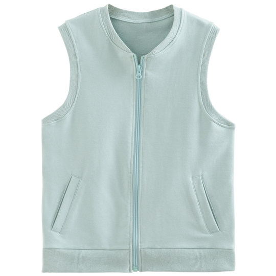 儿童春秋纯棉薄款学生马甲中大童男童马夹背心外穿坎肩休闲春款