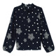 ເສື້ອເຊີດຄໍຄໍ polka dot ຄົນອັບເດດ: ຂອງແມ່ຍິງ