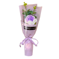38 Women's Day sunflower rose knitted wool bouquet finished hand-woven artificial flowers as a gift