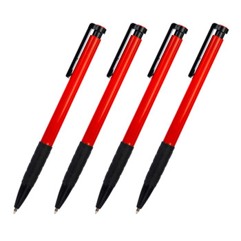 Blue ballpoint pen press type 0.7 medium oil pen writing