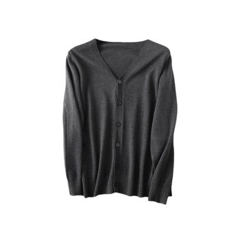 Spring and autumn v-neck knitted cardigan trendy men's buttoned cashmere Spring and autumn v-neck knitted cardigan trendy men's buttoned cashmere