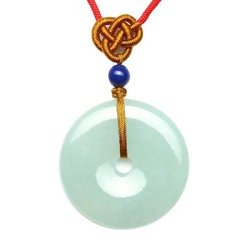 Colorful yunnan jadeite peace buckle pendant