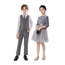 Shanshan Liuyi Childrens Performance Costumes Student Chorus Performance Costumes Host Dress Boys and Girls Primary School Recitation
