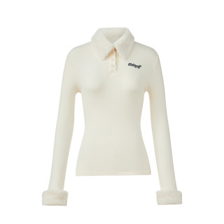 TASHI GOLF 秋冬新款加绒保暖长袖上衣修身显瘦高尔夫球服女毛领