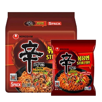 (Self-Employed) Korea Import Agricultural Heart Stir-fried Noodles Dry Mix Noodles Spicy Cabbage Bubbly Noodles Instant Noodles Bagged Instant Noodles