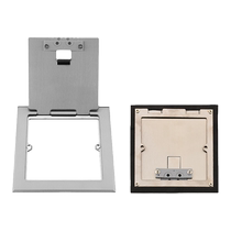不锈钢地插盖板 带出线孔地插盲板 通用地插底盒封口装饰盖子盖板