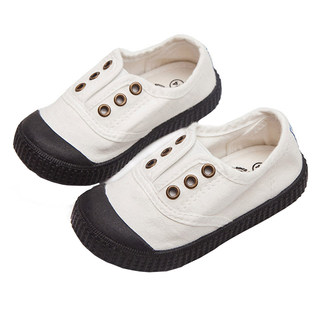 Candy color korean style canvas shoes for boys and girls brand girls lace-free white shoes 2022 new kindergarten shoes