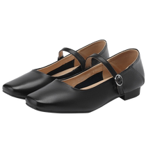 Daphne single shoes womens summer sheepskin shoes womens 2024 new versatile flat shoes scoop shoes Mary Jane small leather shoes