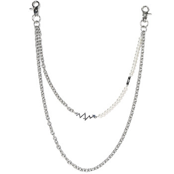 Guuka hip hop multi-layered pearl pants chain