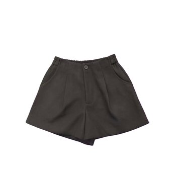 Versatile woolen boot pants for outerwear, a-line wide-leg pants