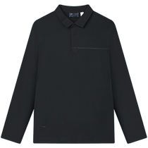 FILA official mens knitted long-sleeved POLO shirt 2024 winter new casual sun protection cool top