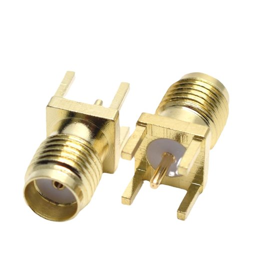 Positive pin SMA connector antenna socket pcb installation