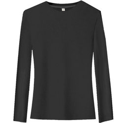 Pure cotton half turtleneck bottoming shirt for women with long sleeves 2023 new autumn and winter black tight t-shirt fashionable autumn tops