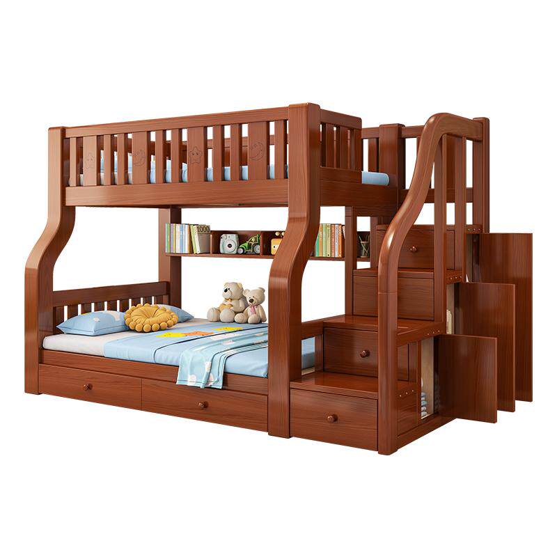 Children's bed upper and lower bunk bed solid wood high and low bunk bed