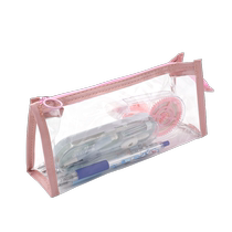 Transparent pencil bag for girls simple large-capacity college entrance examination candidates special postgraduate entrance examination stationery bag for junior high school students high school students high-looking Japanese ins stationery box simple pencil box for boys and girls