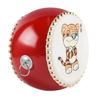 Tambor de piel de vaca, instrumento de percusión para niños, tambor del zodiaco doce