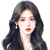 Ruijia wig piece real hair full human hair black long straight hair volume fluffy hair piece covering white hair female head replacement piece