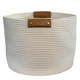 LOFT cotton rope imitation leather handles Japanese style desktop storage basket
