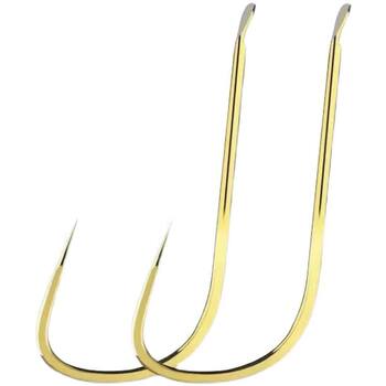 Flat sleeve hook gold sleeve fish hook bulk genuine white hook barbs without barbs thin fishing hook fishing gear