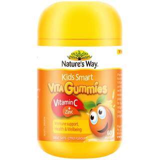 佳思敏儿童维生素C宝宝补锌软糖婴幼儿vc免疫力橘子味维C软糖60粒