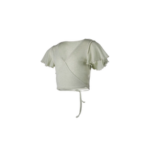 Little Jasmine Childrens Ballet Practice Clothes Female Dance Mesh Top Short Sleeve T-Shirt Dance Clothes Outer Jacket