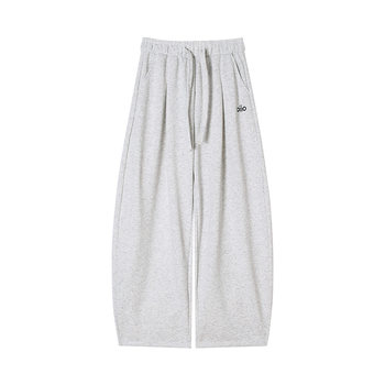 Women's velvet embroidered sports sweatpants autumn and winter 2025