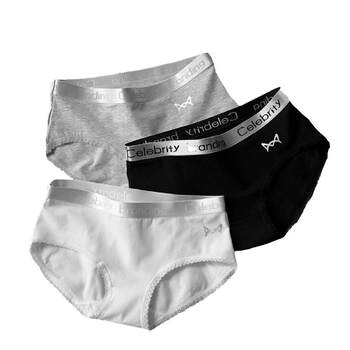 Women's pure cotton sports style briefs