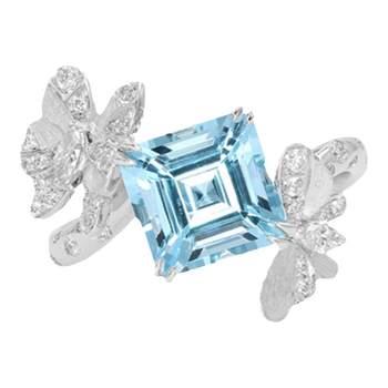 Original jewelry design! aquamarine ring for women